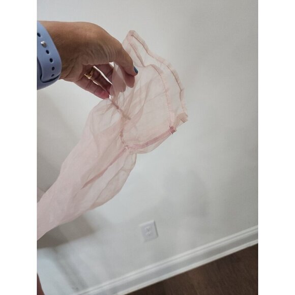 Eloquii Top Pink Ribbed W/Stretch Sheer Long Sleeves Women's 22 24 - Picture 4 of 10